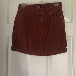 Burnt Orange Corduroy Skirt